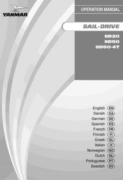 Yanmar SAILDRIVE SD20 SD30 SD31 Engine Operation Manual - Image 2