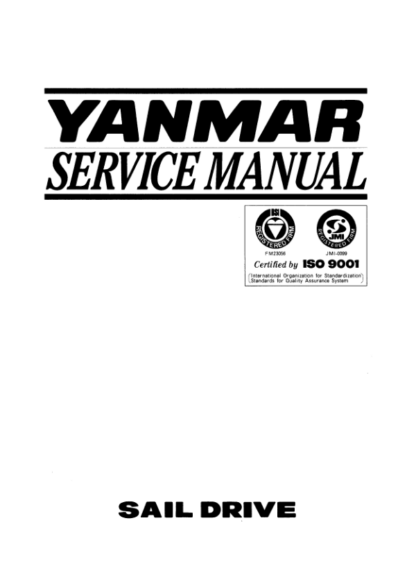 Yanmar SAILDRIVE SD20 SD30 SD31 Engine Service Manual - Image 2
