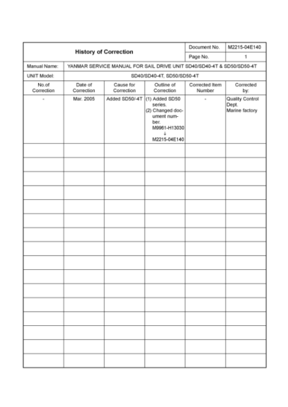 Yanmar SD Series Engine Service Manual - Image 6