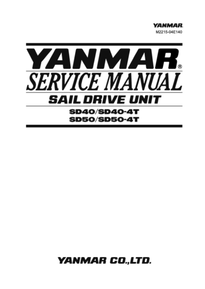 Yanmar SD Series Engine Service Manual - Image 2