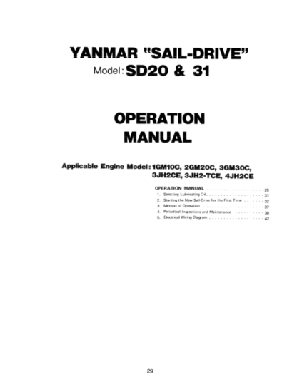 Yanmar SD20 SD31 Engine Operation Manual - Image 9