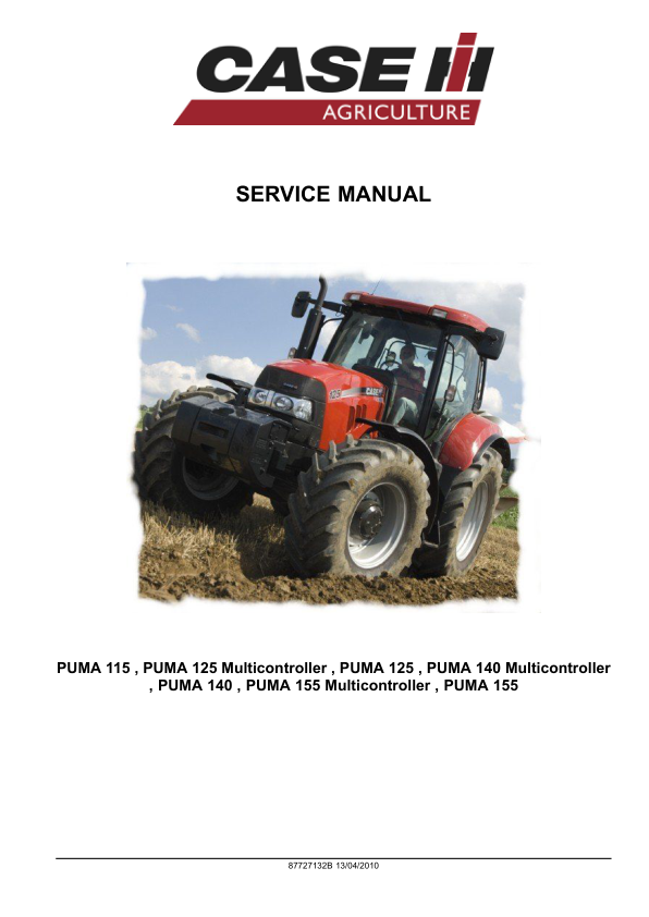 CASE PUMA 115 125 140 155 Tractor Service Manual - Image 3