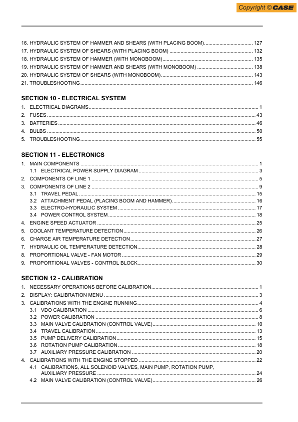 CASE WX145 WX165 WX185 Wheeled Excavator Repair Manual - Image 8