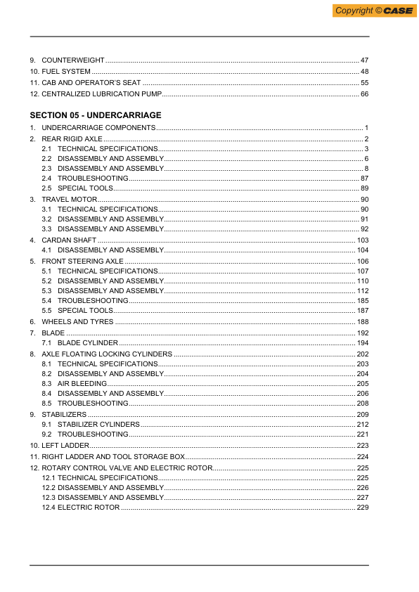 CASE WX145 WX165 WX185 Wheeled Excavator Repair Manual - Image 6