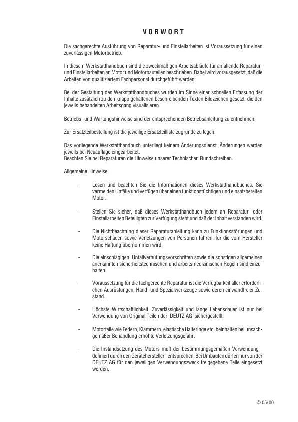 Deutz 1012 1013 Engine Workshop Manual - Image 3