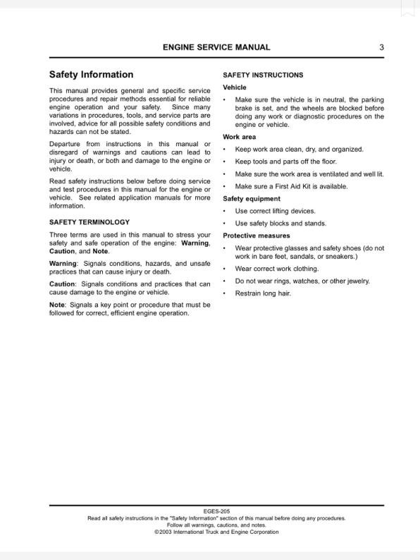 International T 444E Diesel Engine Service Manual 1997-2003 - Image 6