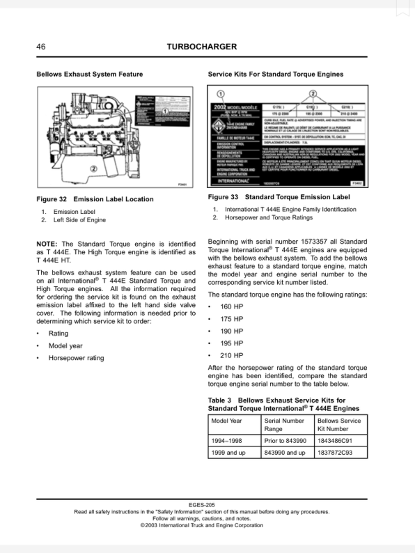 International T 444E Diesel Engine Service Manual 1997-2003 - Image 11