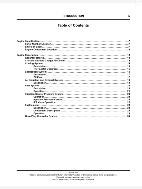 International T 444E Diesel Engine Service Manual 1997-2003 - Image 8