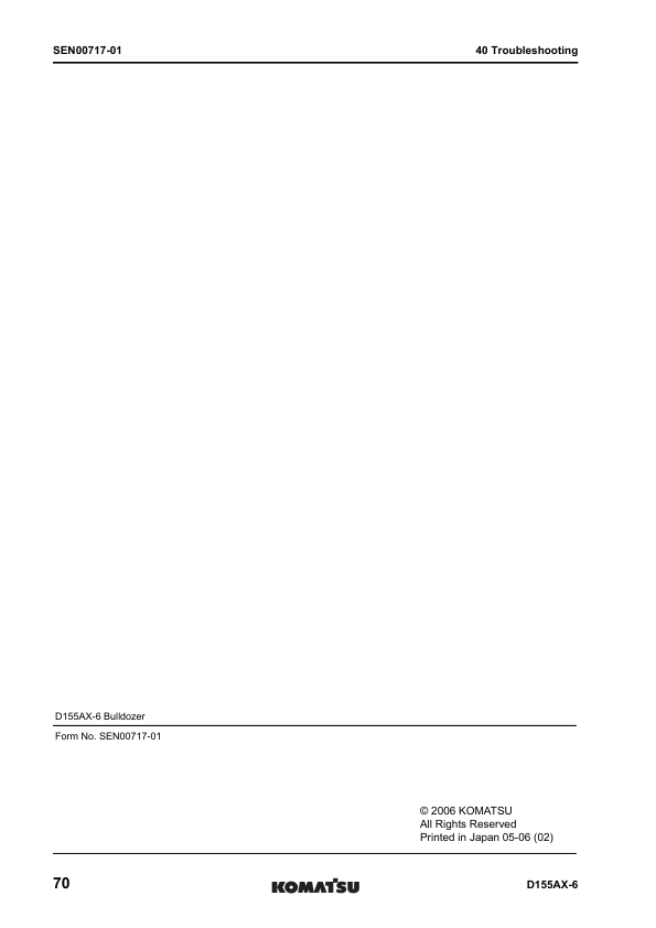 Komatsu D155AX-6 Bulldozer Workshop Manual - Image 14