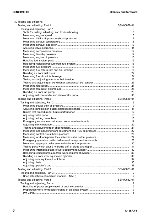 Komatsu D155AX-6 Bulldozer Workshop Manual - Image 8