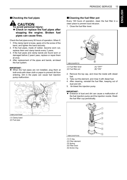 Kubota D1503 ME D1803 ME V2203 M V2403 ME Engines Operators Manual - Image 10
