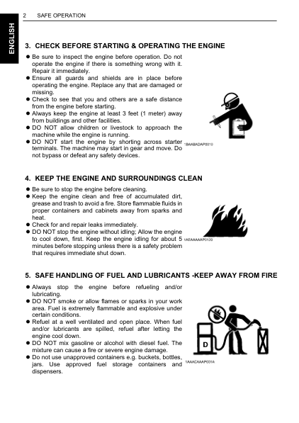 Kubota D1503 ME D1803 ME V2203 M V2403 ME Engines Operators Manual - Image 7