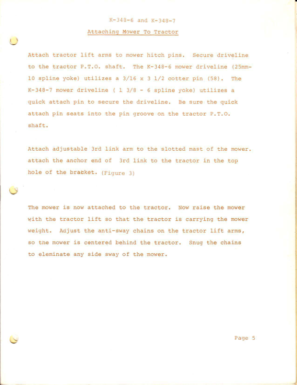 Kubota K348-6 K348-7 Rotary Mower Operators Manual - Image 8