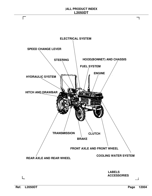 Kubota L2050DT Tractor Parts Manual - Image 3