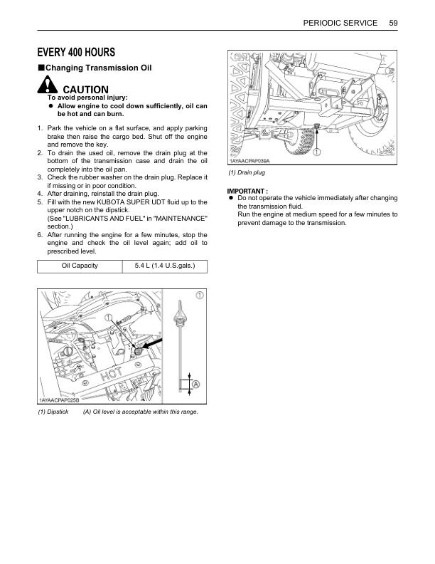 Kubota RTV 400Ci Utility Vehicle Operators Manual - Image 14