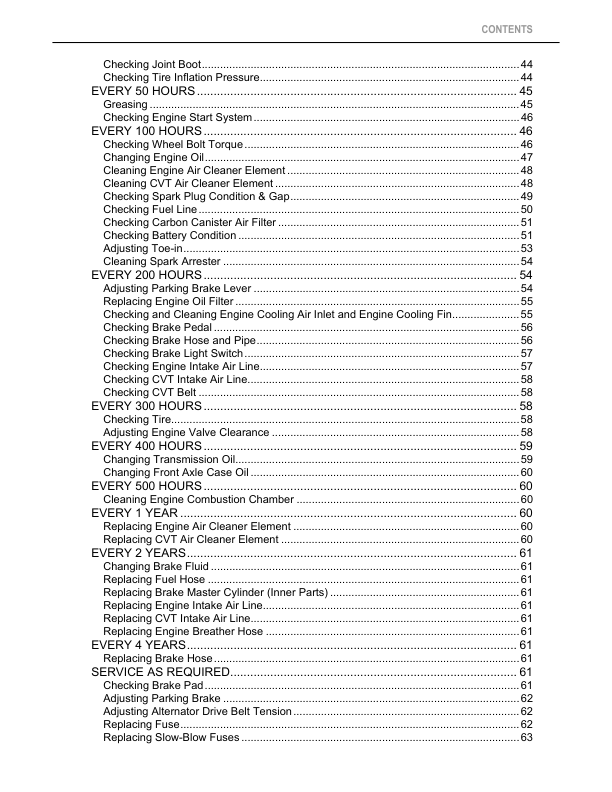 Kubota RTV 400Ci Utility Vehicle Operators Manual - Image 9
