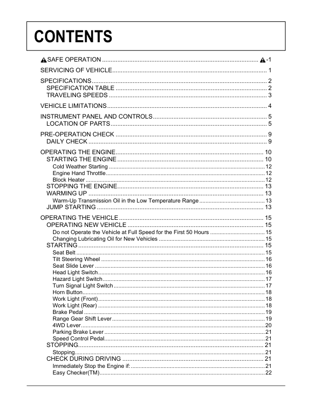 Kubota RTV X1100C Utility Vehicle Operators Manual - Image 6