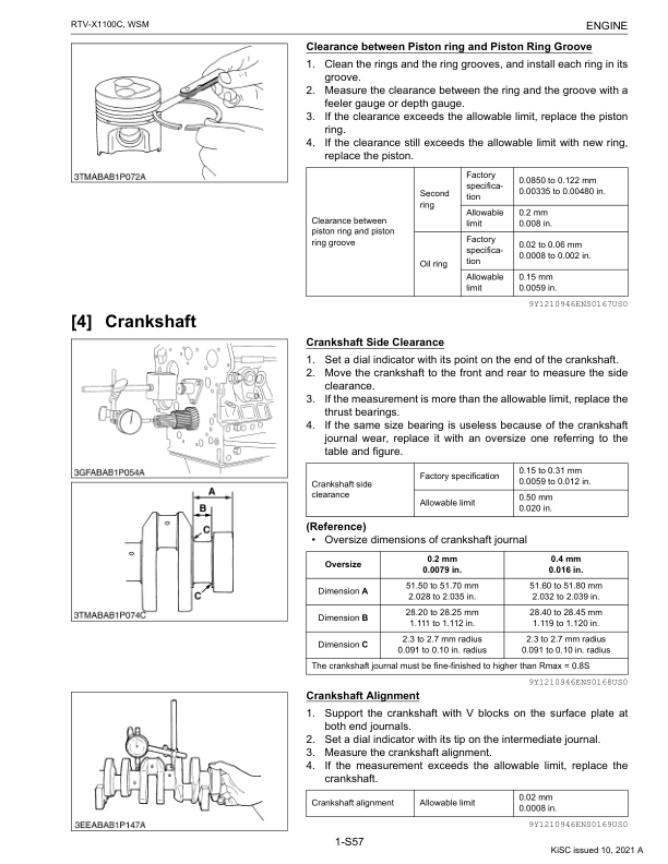Kubota RTV X1100C Utility Vehicle Workshop Manual Rev 10-2021 - Image 9