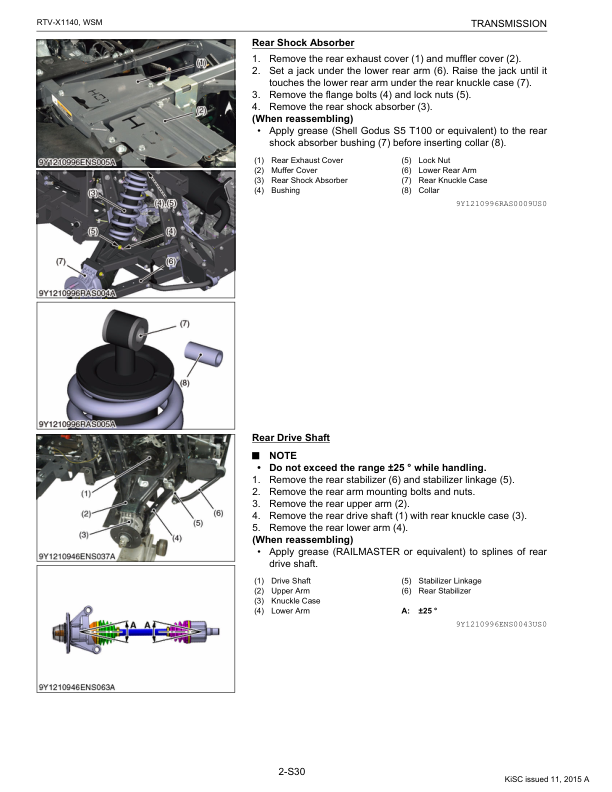 Kubota RTV X1140 Utility Vehicle Workshop Manual - Image 7