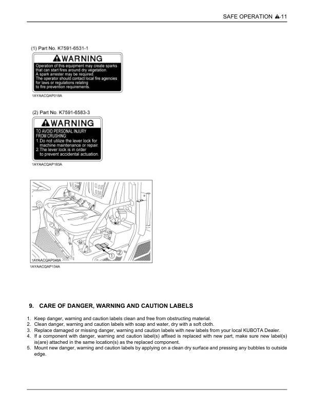 Kubota RTV X900 RTV X1120D Utility Vehicle Operators Manual - Image 10