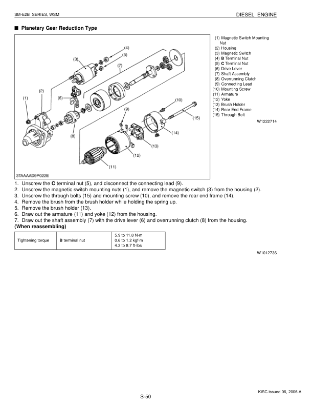 Kubota SM E2B Diesel Engine Workshop Manual - Image 10