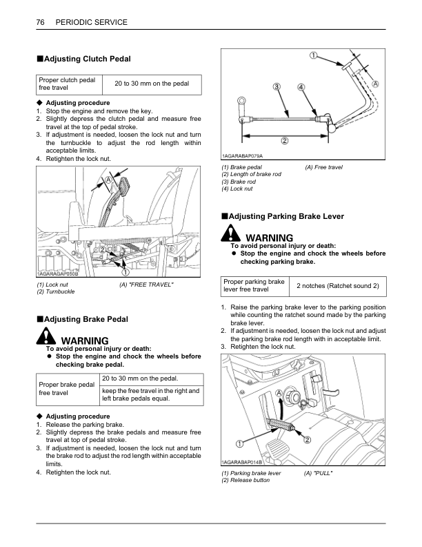 Kubota STW34 STW37 STW40 Tractors Operators Manual - Image 14
