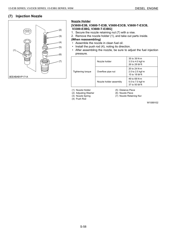 Kubota V3300 E3BG V3600 E3B V3600 T E3B V3800DI T E3B Engines Repair Manual - Image 8