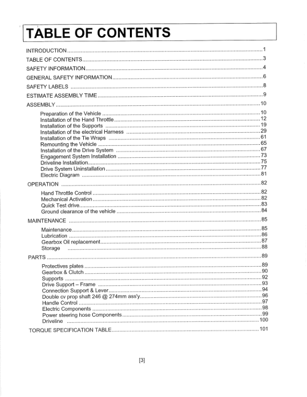 Kubota V5299B PTO Drive Kit Operator Manual - Image 5