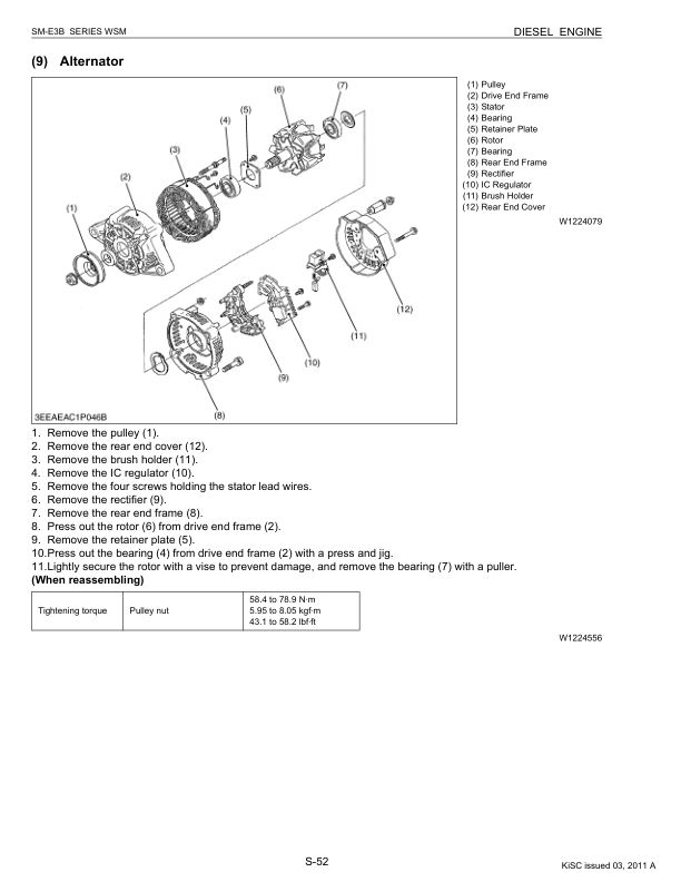 Kubota Z482 E3B Z602 E3B D722 E3B D782 E3B D902 E3B Engines Repair Manual - Image 9