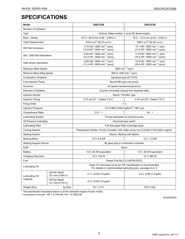 Kubota Z482 E3B Z602 E3B D722 E3B D782 E3B D902 E3B Engines Repair Manual - Image 6