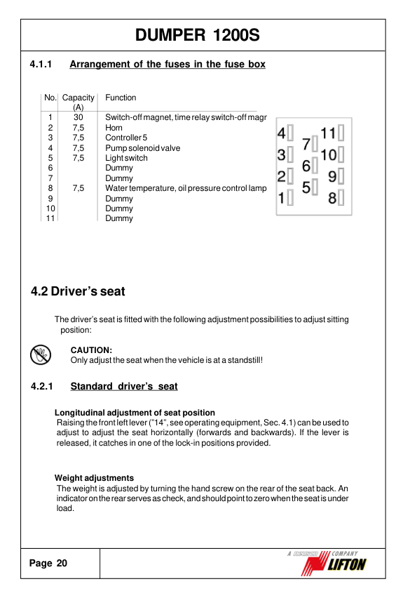 Neuson 1200S Dumper Operators Manual - Image 10