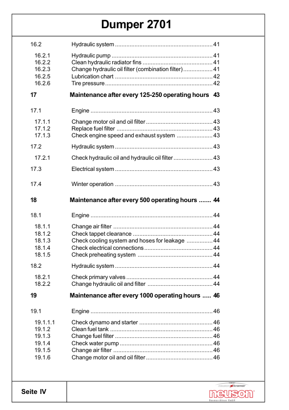 Neuson 2701 Dumper Operators Manual - Image 6