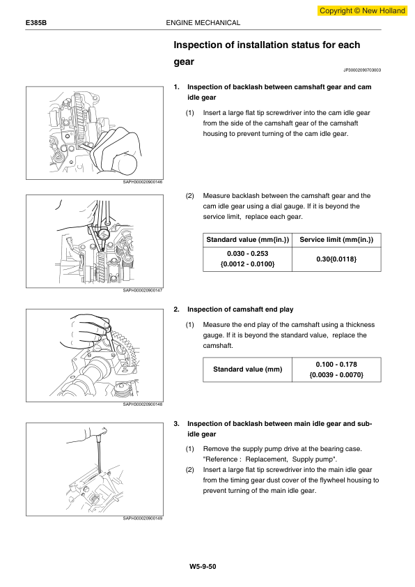 New Holland E385B Excavator Workshop Manual - Image 13