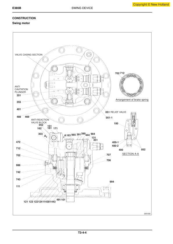 New Holland E385B Excavator Workshop Manual - Image 8