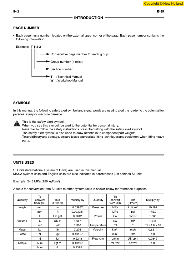New Holland E485 Excavator Workshop Manual Repowering - Image 4
