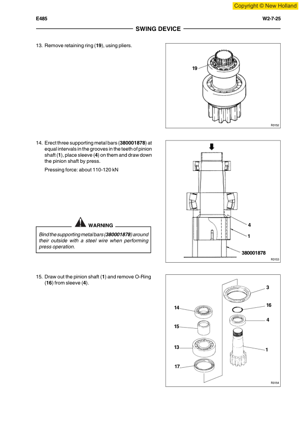 New Holland E485 Excavator Workshop Manual Repowering - Image 10