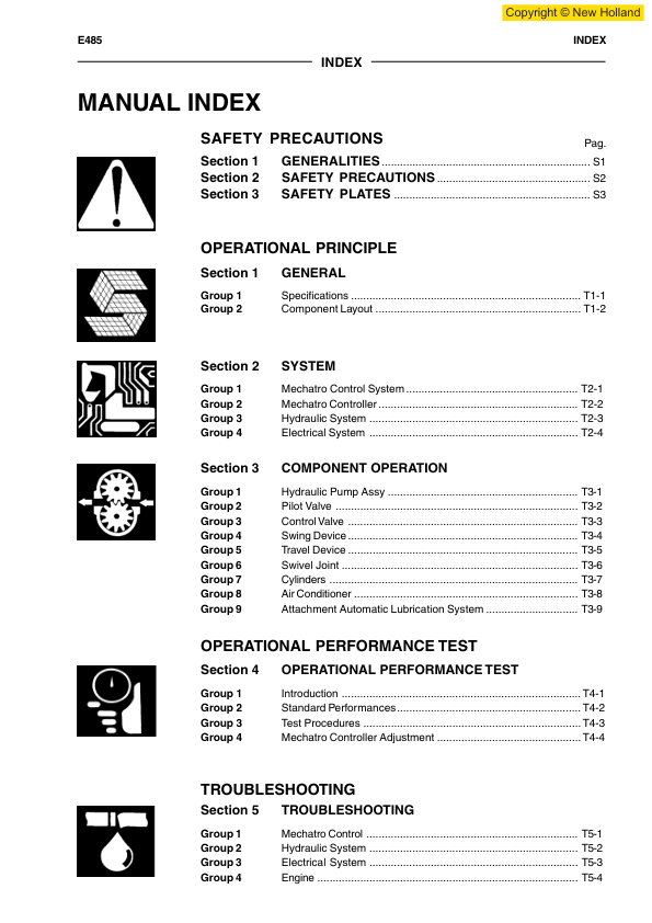 New Holland E485 Excavator Workshop Manual Repowering - Image 5
