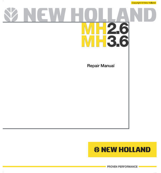 New Holland MH2.6 Excavator Repair Manual Tier III - Image 2