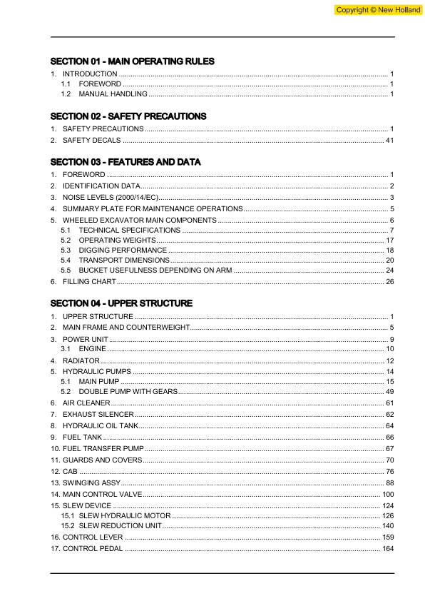 New Holland MH2.6 Excavator Repair Manual Tier III - Image 6