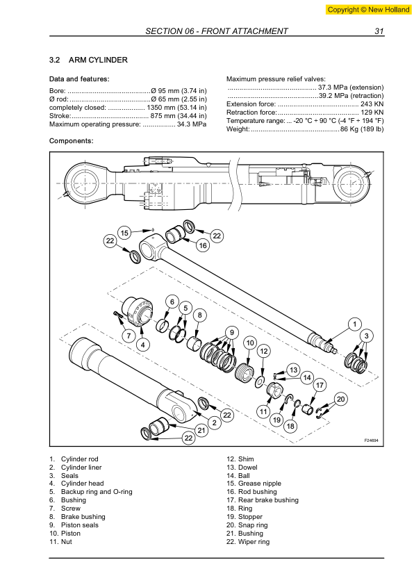New Holland MH2.6 Excavator Repair Manual Tier III - Image 13