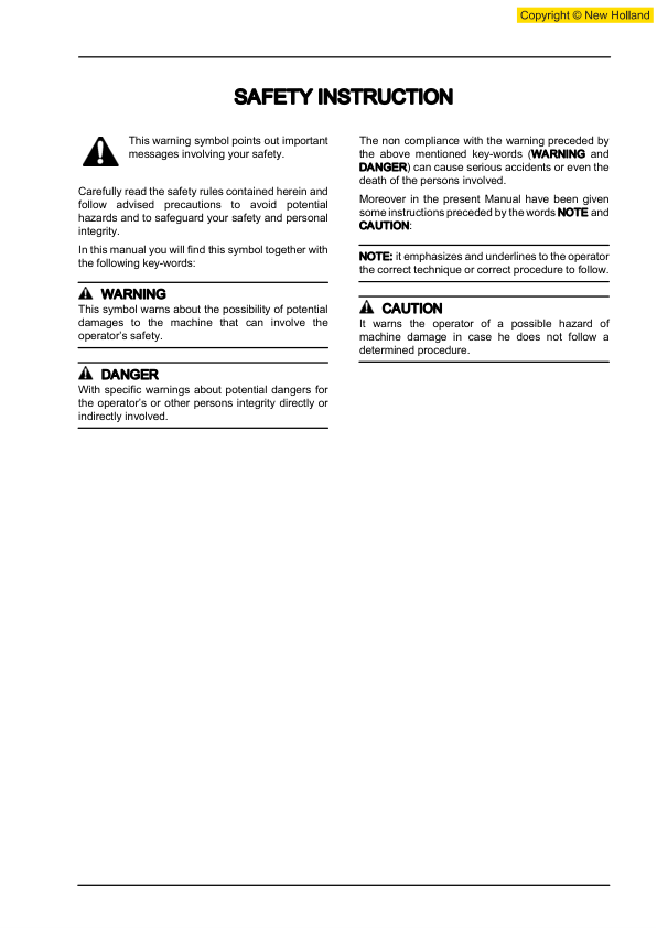 New Holland MH2.6 Excavator Repair Manual Tier III - Image 5