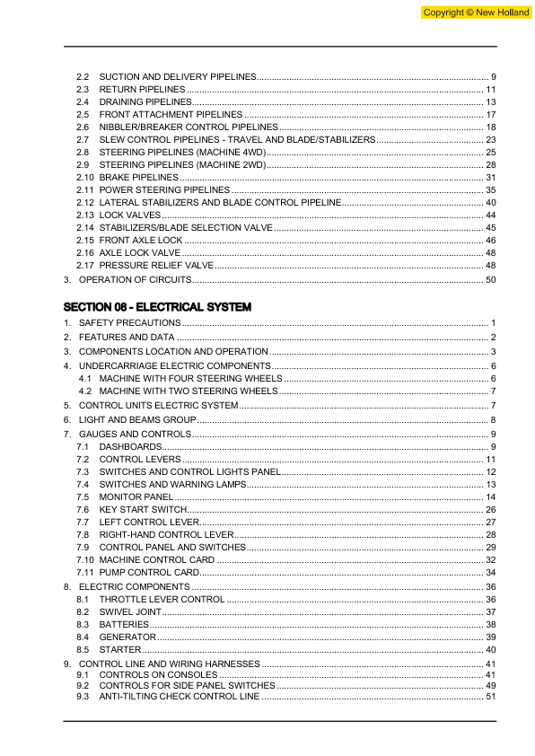 New Holland MH2.6 Excavator Repair Manual Tier III - Image 8