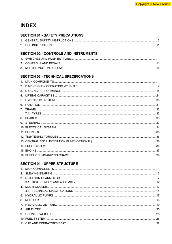 New Holland MH6.6 MH8.6 Industry Excavators Repair Manual Tier III - Image 6