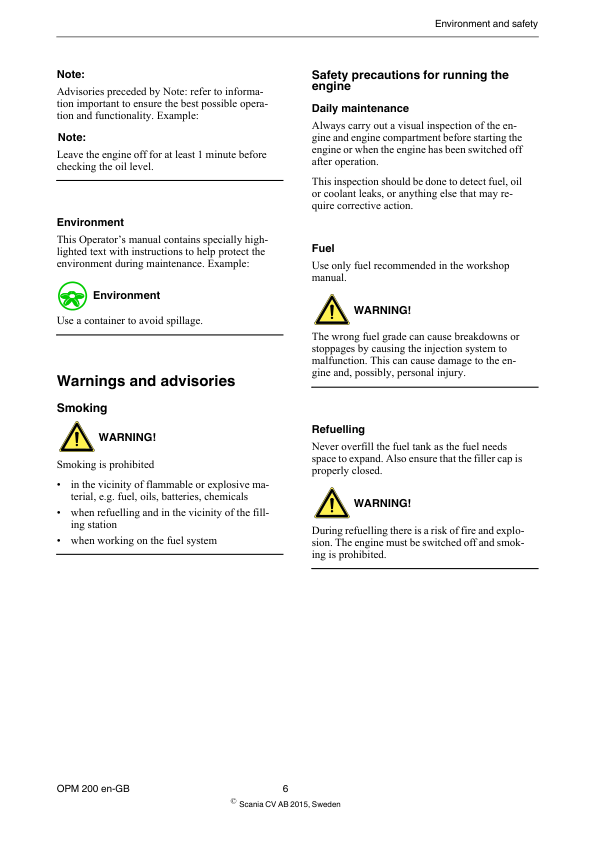 Scania DC13 XPI Industrial Engine Service and Operator Manual - Image 7