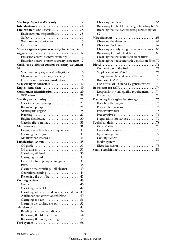 Scania DC16 XPI Industrial Engine Service and Operator Manual - Image 4