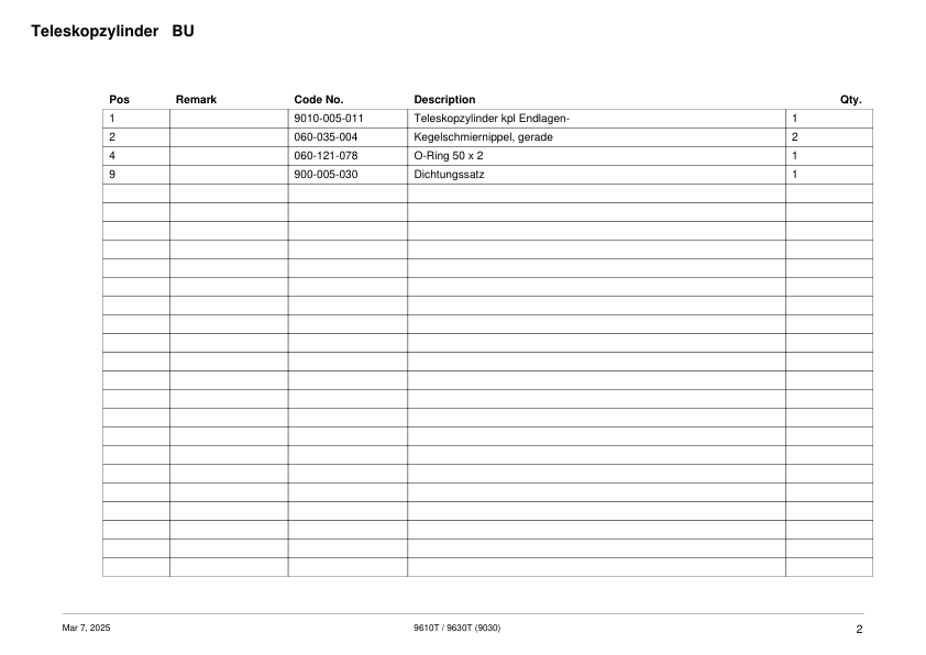 Schaffer 9610T 9630T Wheel Loader Parts Catalog - Image 6