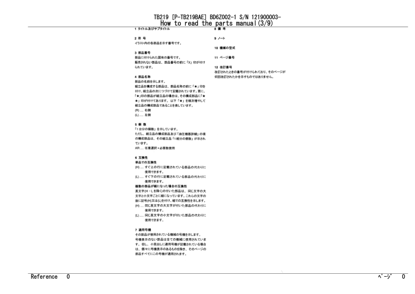 Takeuchi TB219 Mini Excavator Parts Manual SN 121900003 - Image 5