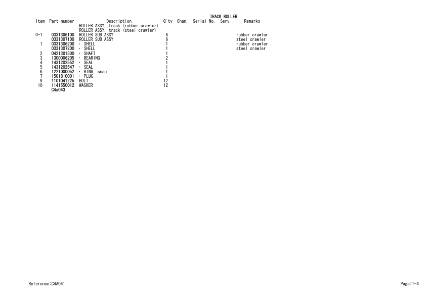 Takeuchi TB219 Mini Excavator Parts Manual SN 121900003 - Image 12