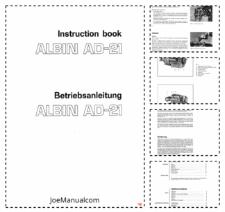Albin AD21 Marine Engine Operators Manual