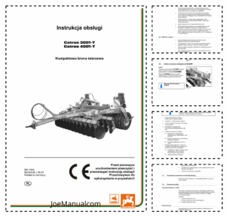 Amazone Catros 3001T 4001T Compact Disc Harrow Operators Manual